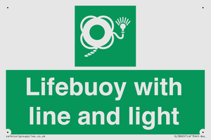 Lifebuoy with line and light